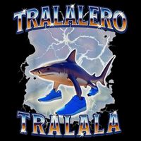 Tralalero Tralala Shark Meme Bootle Drawstring Bag