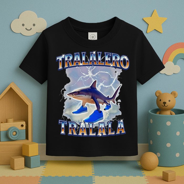 Tralalero Tralala Shark Meme Bootle Toddler T-Shirt