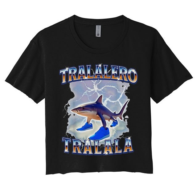 Tralalero Tralala Shark Meme Bootle Crop Top