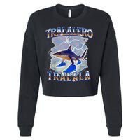 Tralalero Tralala Shark Meme Bootle Cropped Pullover Crew