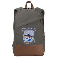 Tralalero Tralala Shark Meme Bootle Cotton Canvas Backpack