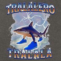 Tralalero Tralala Shark Meme Bootle Cotton Canvas Backpack