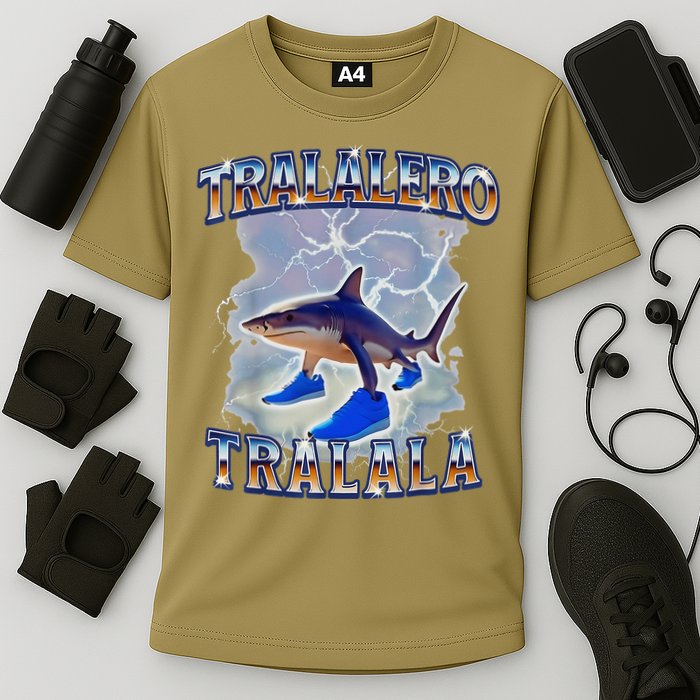 Tralalero Tralala Shark Meme Bootle Performance Shirt