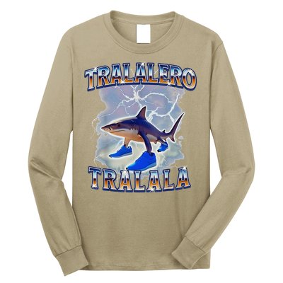 Tralalero Tralala Shark Meme Bootle Long Sleeve Shirt