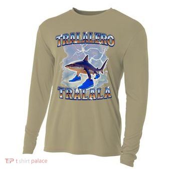 Tralalero Tralala Shark Meme Bootle Cooling Performance Long Sleeve Crew