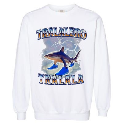 Tralalero Tralala Shark Meme Bootle Garment-Dyed Sweatshirt