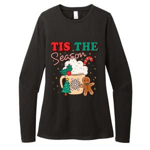 Tis The Season Christmas Tree Cake Gingerbread Santa Claus Cookies Womens CVC Long Sleeve Shirt