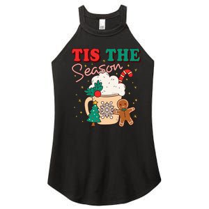 Tis The Season Christmas Tree Cake Gingerbread Santa Claus Cookies Women's Perfect Tri Rocker Tank