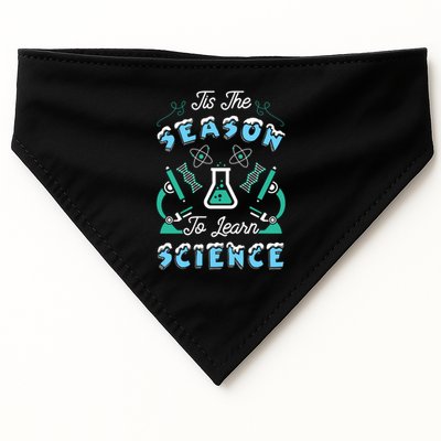 Tis The Season To Learn Science Teacher Christmas Great Gift USA-Made Doggie Bandana