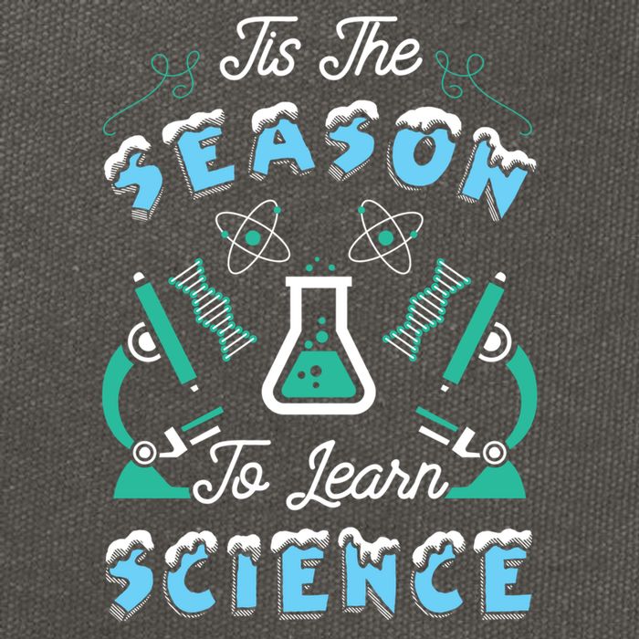 Tis The Season To Learn Science Teacher Christmas Great Gift Cotton Canvas Backpack