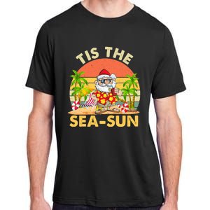 Tis The Sea Sun Santa Beach Summer Christmas In July Summer Adult ChromaSoft Performance T-Shirt