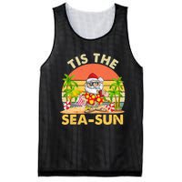 Tis The Sea Sun Santa Beach Summer Christmas In July Summer Mesh Reversible Basketball Jersey Tank