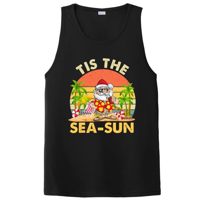 Tis The Sea Sun Santa Beach Summer Christmas In July Summer PosiCharge Competitor Tank