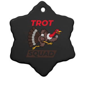 Turkey Trot Squad Funny Thanksgiving Running Costume Gift Ceramic Star Ornament