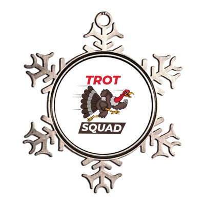 Turkey Trot Squad Funny Thanksgiving Running Costume Gift Metallic Star Ornament