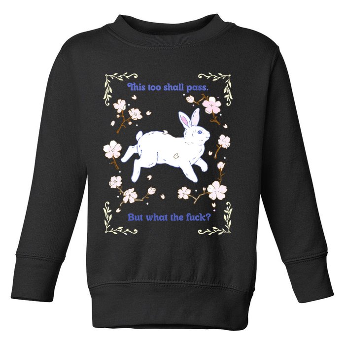 This Too Shall Pass But What The Fuck Toddler Sweatshirt
