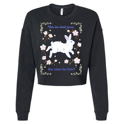 This Too Shall Pass But What The Fuck Cropped Pullover Crew