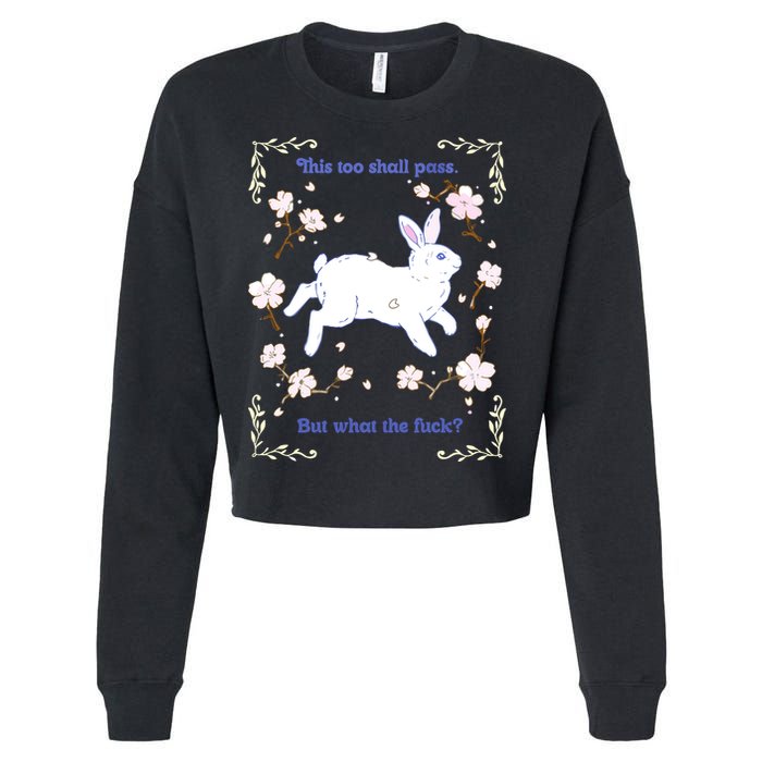 This Too Shall Pass But What The Fuck Cropped Pullover Crew