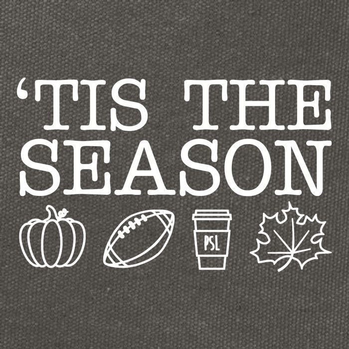 Tis The Season Football Fall Cotton Canvas Backpack