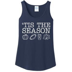 Tis The Season Football Fall Ladies Essential Tank