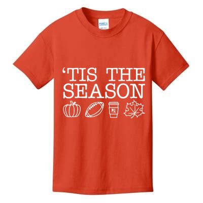 Tis The Season Football Fall Kids T-Shirt