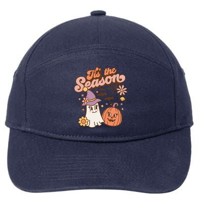 Tis The Season Fall Season Autumn Ghost Pumpkin Halloween Costume 7-Panel Snapback Hat