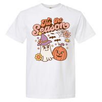 Tis The Season Fall Season Autumn Ghost Pumpkin Halloween Costume Garment-Dyed Heavyweight T-Shirt