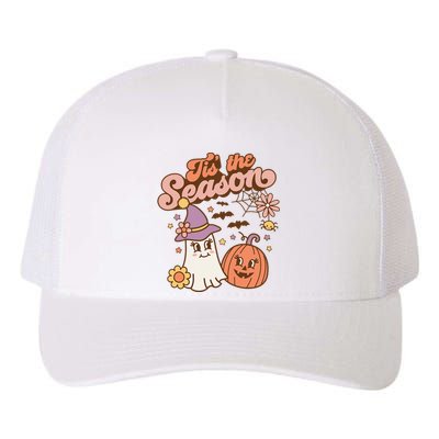 Tis The Season Fall Season Autumn Ghost Pumpkin Halloween Costume Yupoong Adult 5-Panel Trucker Hat