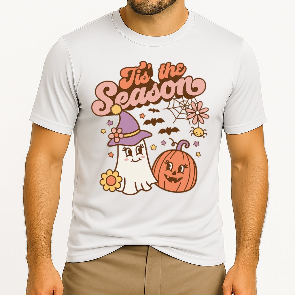 Tis The Season Fall Season Autumn Ghost Pumpkin Halloween Costume Cooling Performance Crew T-Shirt