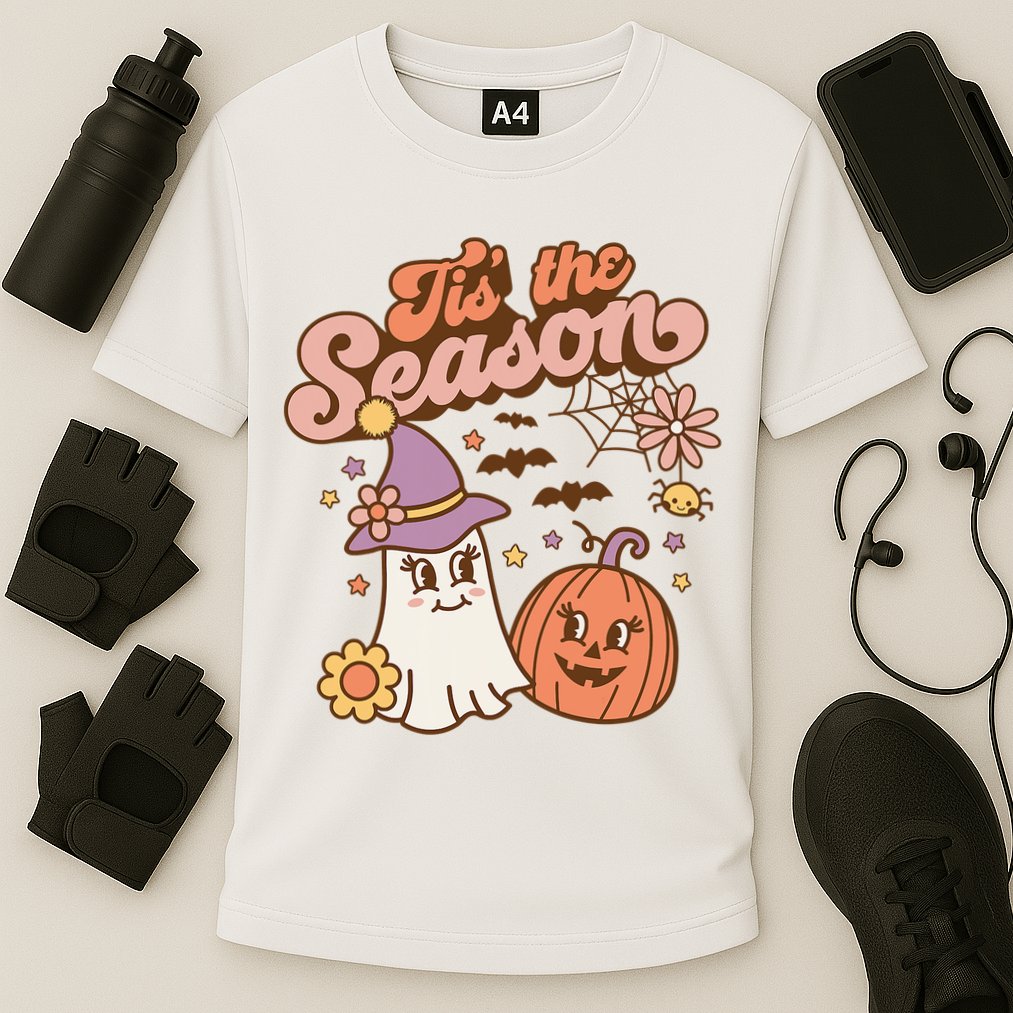 Tis The Season Fall Season Autumn Ghost Pumpkin Halloween Costume Cooling Performance Crew T-Shirt