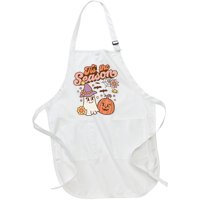 Tis The Season Fall Season Autumn Ghost Pumpkin Halloween Costume Full-Length Apron With Pockets