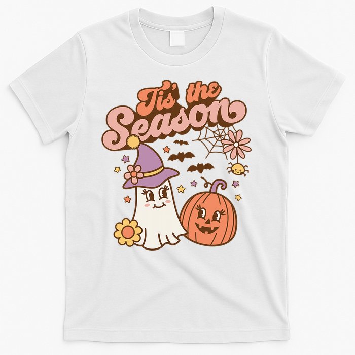 Tis The Season Fall Season Autumn Ghost Pumpkin Halloween Costume T-Shirt