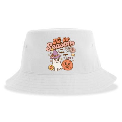 Tis The Season Fall Season Autumn Ghost Pumpkin Halloween Costume Sustainable Bucket Hat