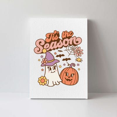 Tis The Season Fall Season Autumn Ghost Pumpkin Halloween Costume Canvas