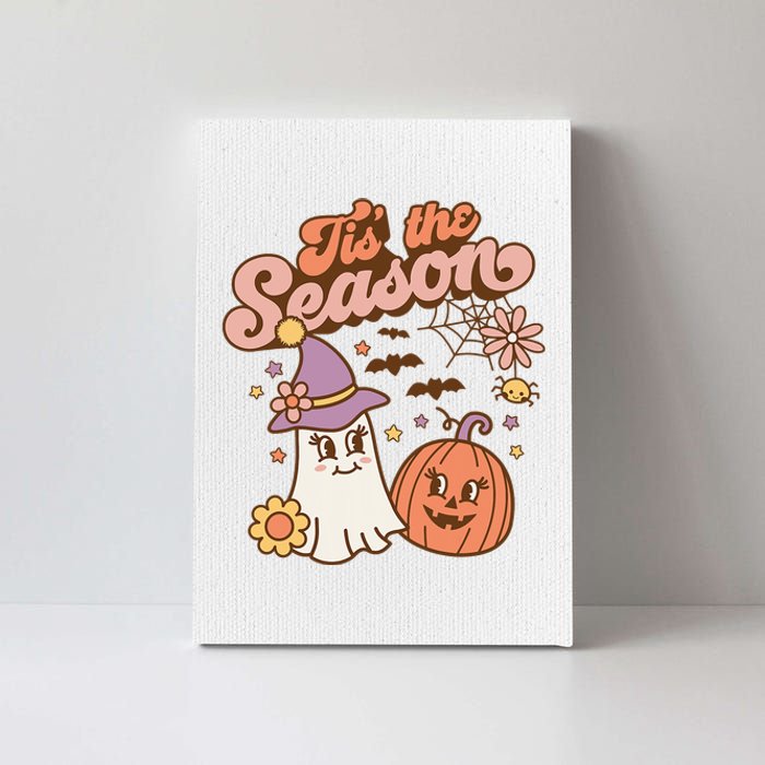 Tis The Season Fall Season Autumn Ghost Pumpkin Halloween Costume Canvas