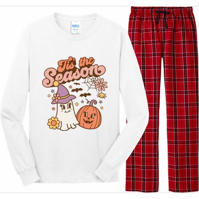 Tis The Season Fall Season Autumn Ghost Pumpkin Halloween Costume Long Sleeve Pajama Set