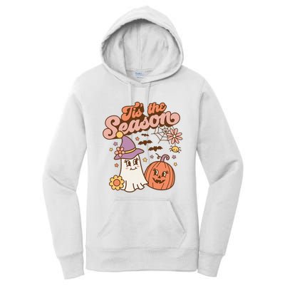 Tis The Season Fall Season Autumn Ghost Pumpkin Halloween Costume Women's Pullover Hoodie