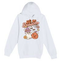 Tis The Season Fall Season Autumn Ghost Pumpkin Halloween Costume Premium Pullover Hoodie