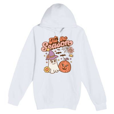 Tis The Season Fall Season Autumn Ghost Pumpkin Halloween Costume Premium Pullover Hoodie