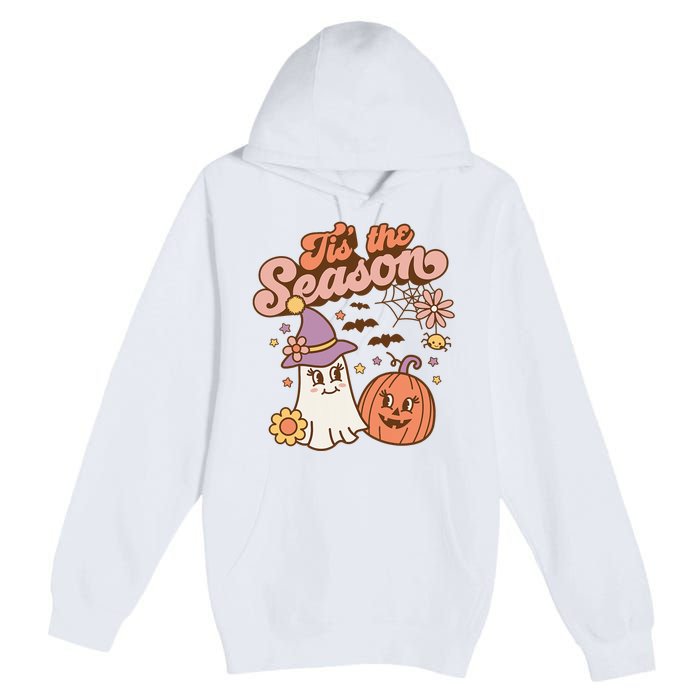 Tis The Season Fall Season Autumn Ghost Pumpkin Halloween Costume Premium Pullover Hoodie