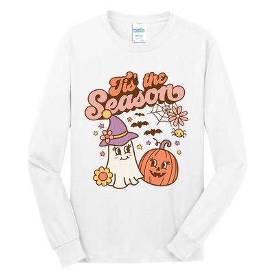 Tis The Season Fall Season Autumn Ghost Pumpkin Halloween Costume Tall Long Sleeve T-Shirt