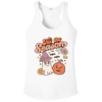 Tis The Season Fall Season Autumn Ghost Pumpkin Halloween Costume Ladies PosiCharge Competitor Racerback Tank