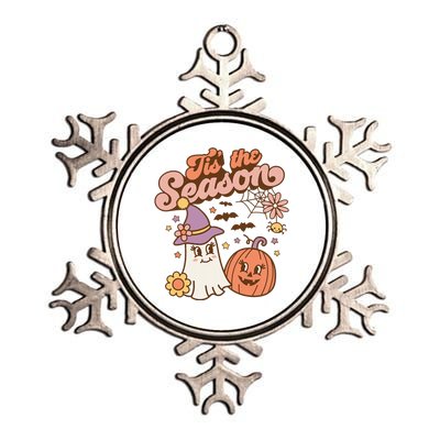 Tis The Season Fall Season Autumn Ghost Pumpkin Halloween Costume Metallic Star Ornament