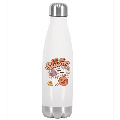 Tis The Season Fall Season Autumn Ghost Pumpkin Halloween Costume Stainless Steel Insulated Water Bottle