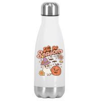 Tis The Season Fall Season Autumn Ghost Pumpkin Halloween Costume Stainless Steel Insulated Water Bottle