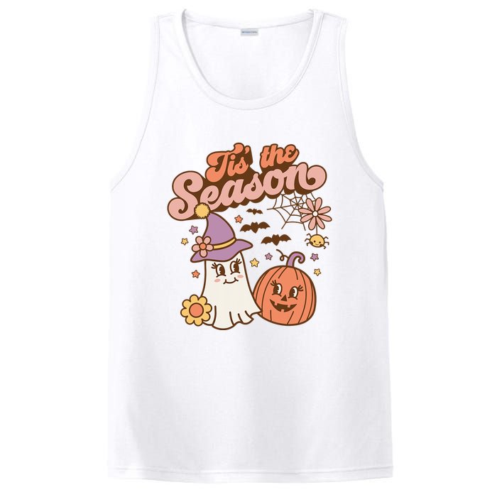 Tis The Season Fall Season Autumn Ghost Pumpkin Halloween Costume PosiCharge Competitor Tank