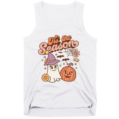 Tis The Season Fall Season Autumn Ghost Pumpkin Halloween Costume Tank Top