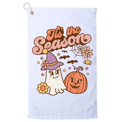 Tis The Season Fall Season Autumn Ghost Pumpkin Halloween Costume Golf Towel