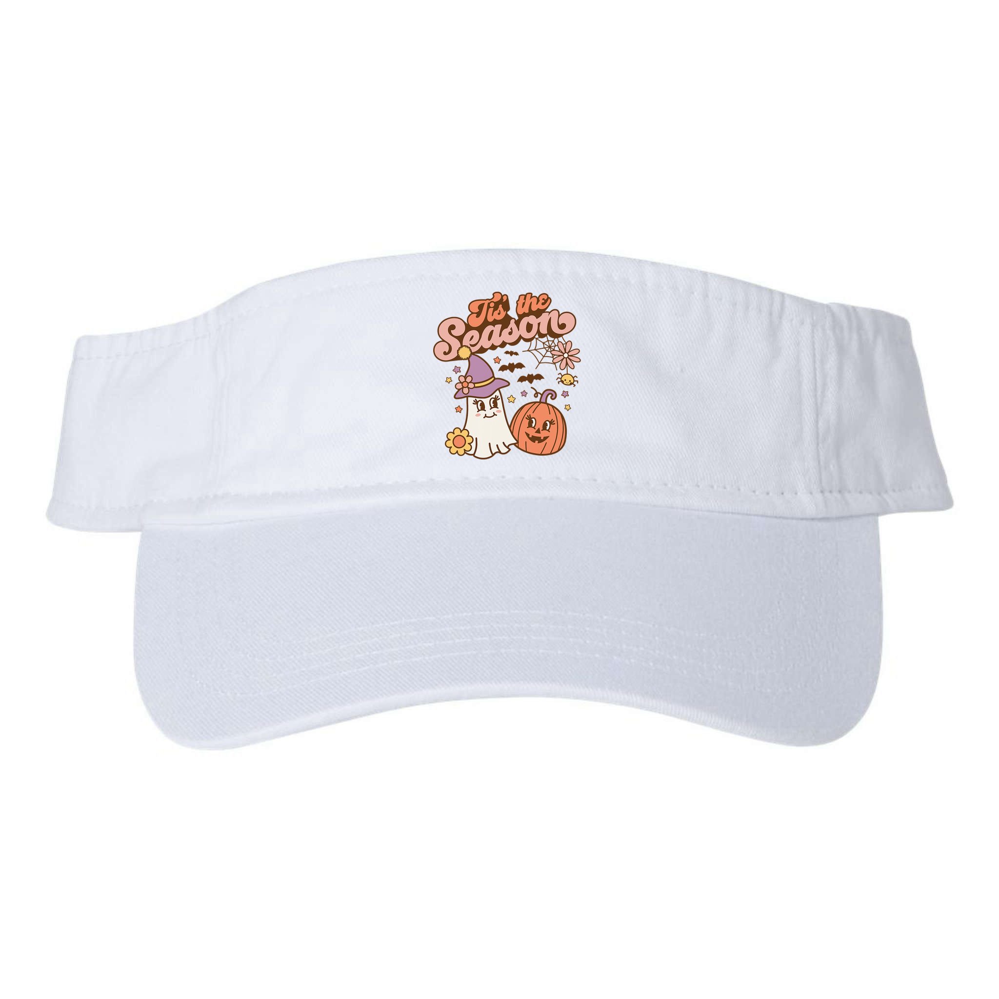 Tis The Season Fall Season Autumn Ghost Pumpkin Halloween Costume Visor