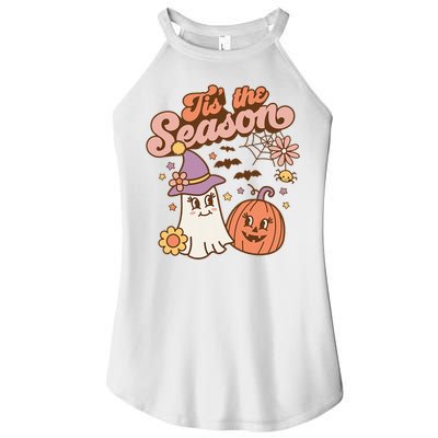 Tis The Season Fall Season Autumn Ghost Pumpkin Halloween Costume Women's Perfect Tri Rocker Tank